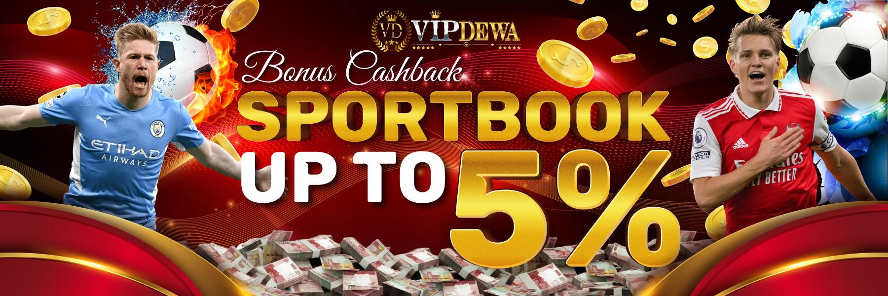 BONUS CASHBACK SPORTBOOKS 5%